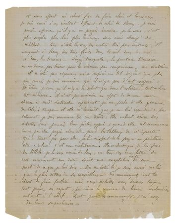 Lot #478 Paul Gauguin: Gauguin writes to Pissarro, commenting on Monet, Degas, and his own work: 