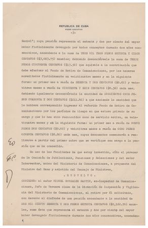 Lot #242 Fidel Castro Document Signed - Image 3