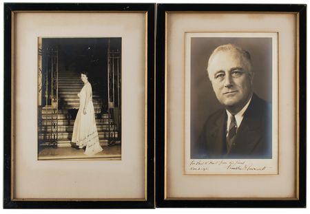 Lot #40 Franklin and Eleanor Roosevelt Signed Photographs - Image 1