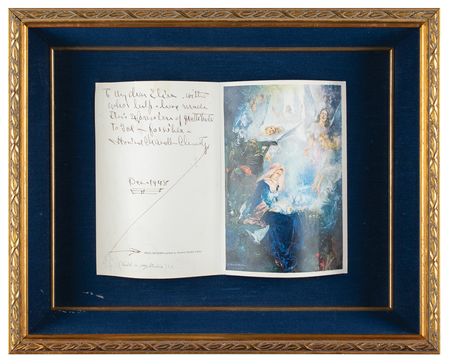 Lot #490 Howard Chandler Christy Signed Christmas Card - Image 1