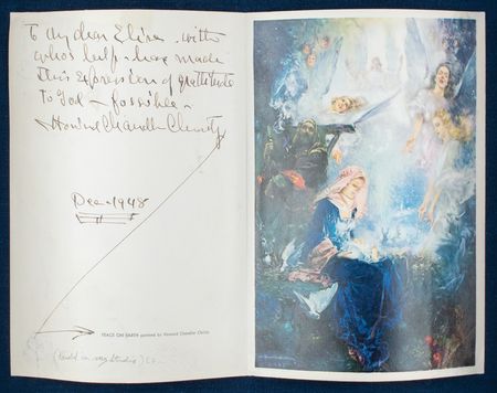 Lot #490 Howard Chandler Christy Signed Christmas Card - Image 2