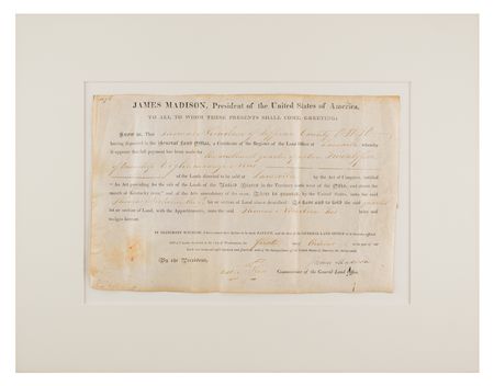 Lot #118 James Madison Document Signed as President - Image 2