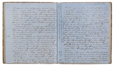Lot #368 Civil War: Massachusetts Woman Teacher's Diary Diary - Image 2