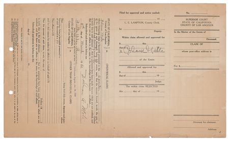 Lot #792 Clark Gable Document Signed - Image 1