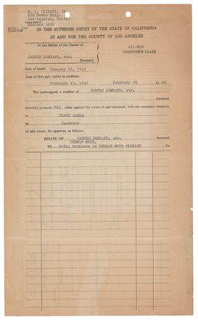 Lot #792 Clark Gable Document Signed - Image 2