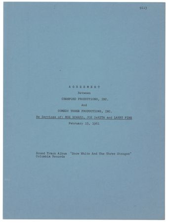 Lot #770 Three Stooges Document Signed - Image 6