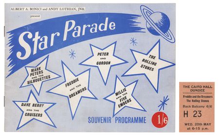 Lot #716 Rolling Stones 1964 Star Parade Program and Ticket Stub - Image 1