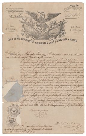 Lot #205 Benito Juarez Document Signed