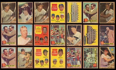 Lot #860 1962 Topps Mid-Grade Baseball Card Collection (3,800+) with HOF, Checklists, Leaders, and High #s: Massive mid-grade collection of 3,800+ 1962 Topps cards, highlighted by Ruth and league leaders - Image 1