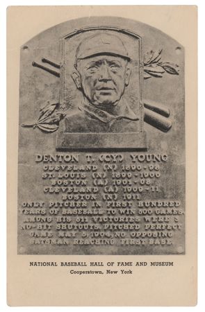 Lot #891 Cy Young Signed HOF Card - Image 2