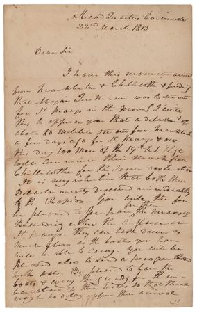 Lot #17 William Henry Harrison Autograph Letter Signed - Image 1