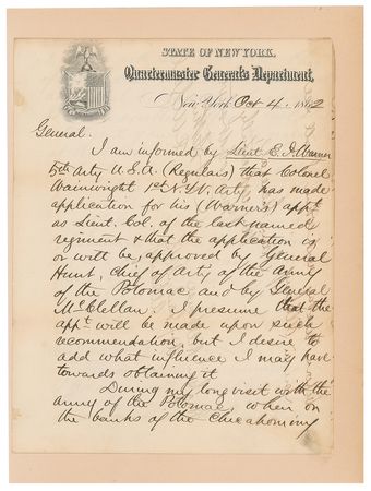 Lot #32 Chester A. Arthur Autograph Letter Signed - Image 1