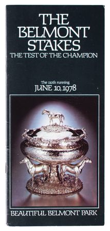 Lot #872 Horse Racing: 1978 Belmont Stakes Program Signed by the Jockeys of Affirmed and Alydar - Image 2