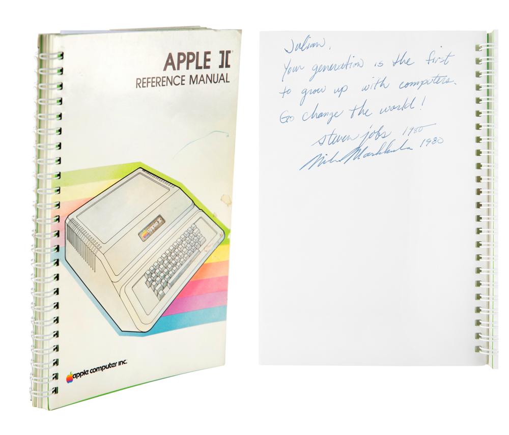 Steve Jobs Inscribed and Signed Apple II Manual | RR Auction