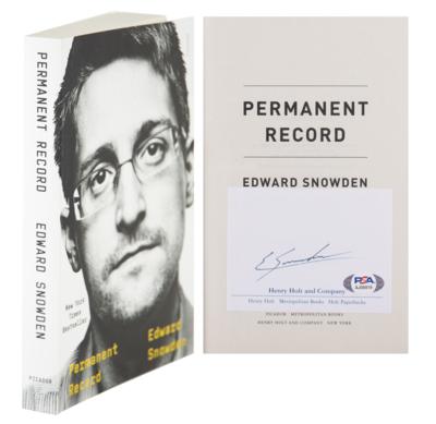 Lot #7035 Edward Snowden Signed Book