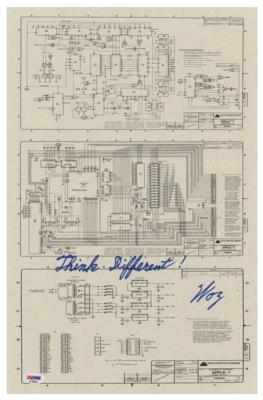 Lot #7024 Steve Wozniak Signed Apple-1 Schematic