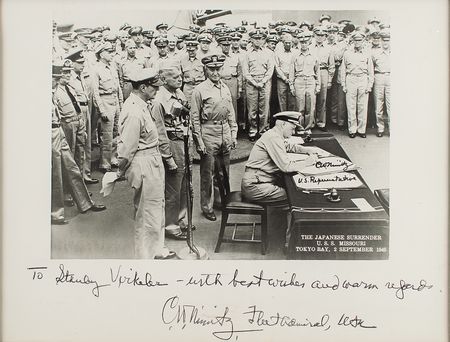 Lot #358 Chester Nimitz Signed Photograph - Image 1