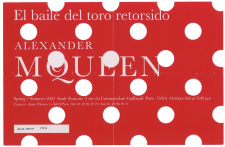 Lot #442 Alexander McQueen: 'The Dance of the Twisted Bull' Invitation Invitation - Image 2