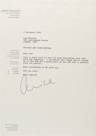 Lot #441 Alexander McQueen: 'Taxi Driver' Overview: 