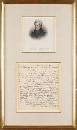Lot #16 Andrew Jackson Autograph Letter Signed - Image 1