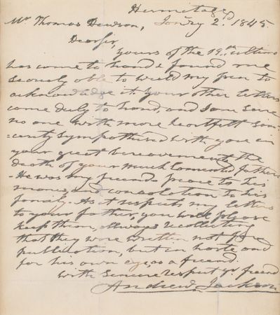 Lot #16 Andrew Jackson Autograph Letter Signed - Image 2