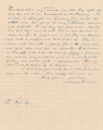 Lot #23 Millard Fillmore Autograph Letter Signed - Image 2