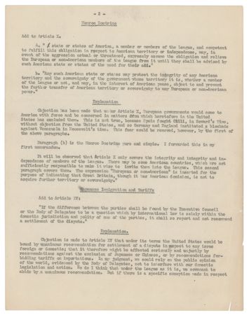 Lot #35 William H. Taft Correspondence Lot to Woodrow Wilson: (2) Typed Letters with Handwritten Notes and a Typed Memorandum - Image 10