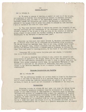 Lot #35 William H. Taft Correspondence Lot to Woodrow Wilson: (2) Typed Letters with Handwritten Notes and a Typed Memorandum - Image 5