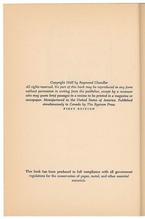Lot #465 Raymond Chandler: First Edition of The Lady in the Lake - Image 5