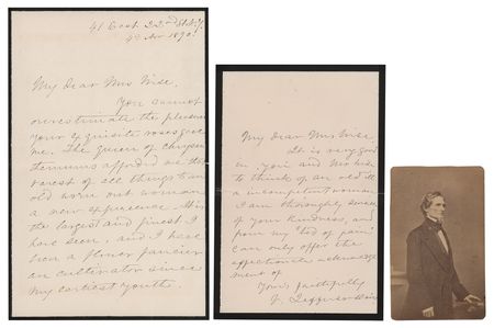 Lot #331 Varina Davis (2) Autograph Letters Signed - Image 1