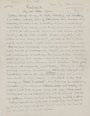 Lot #508 Laurence Housman Autograph Manuscript Signed and Autograph Letter Signed - Image 2