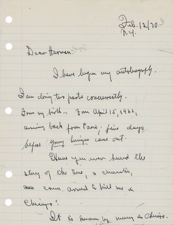 Lot #502 James T. Farrell Typed Letter Signed and Autograph Letter Signed - Image 1