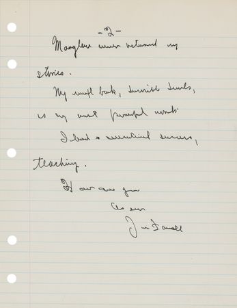 Lot #502 James T. Farrell Typed Letter Signed and Autograph Letter Signed - Image 2