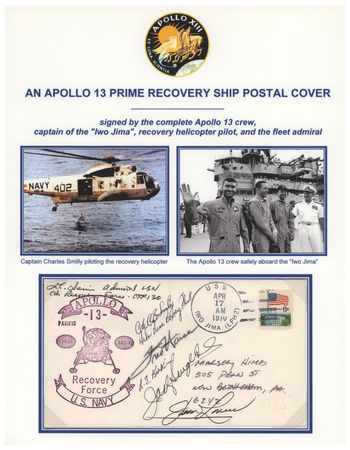 Lot #389 Apollo 13 Signed Prime Recovery Ship Cover - Image 1