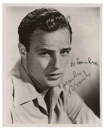 Lot #682 Marlon Brando Signed Photograph - Image 1