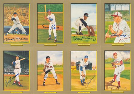Lot #852 Baseball Hall of Famers (8) Signed Perez-Steele Cards - Image 1