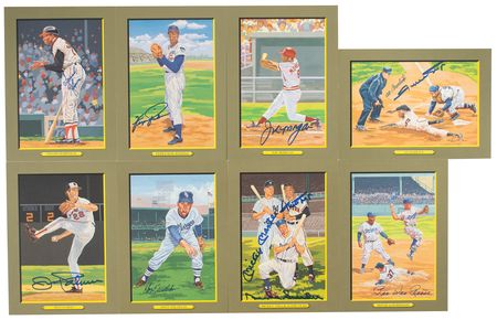 Lot #853 Baseball Hall of Famers (8) Signed Perez-Steele Cards - Image 1