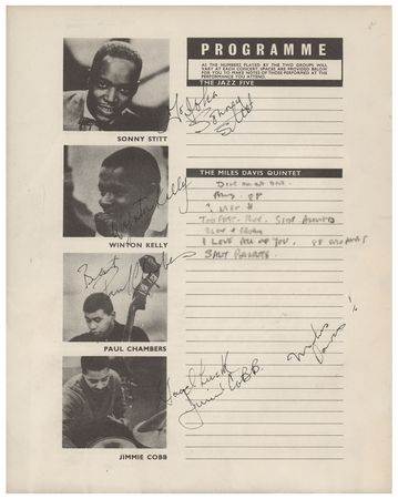 Lot #549 Miles Davis Quintet Signed Program - Image 1