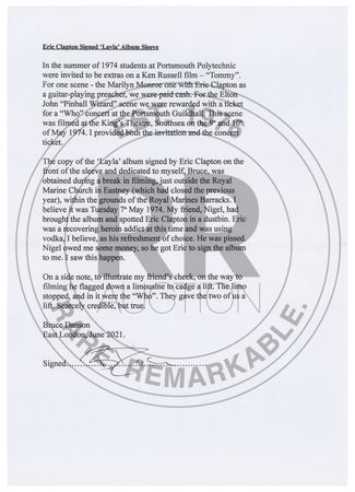 Lot #561 Eric Clapton Signed Album - Image 4