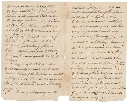 Lot #160 Robert Fulton Autograph Manuscript Signed - Image 2