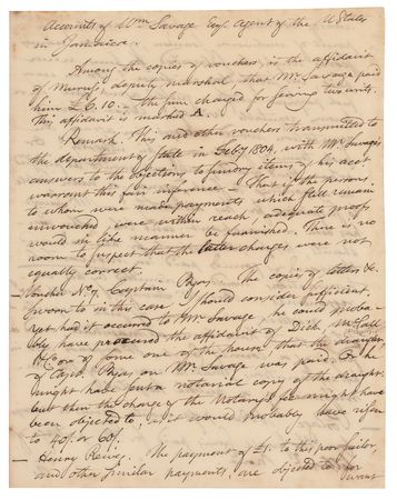 Lot #278 Timothy Pickering Autograph Letter Signed - Image 1