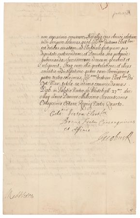 Lot #189 King James II Letter Signed - Image 1