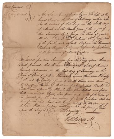 Lot #133 William Hooper Autograph Document Signed - Image 1