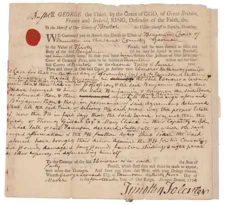 Lot #274 Robert Treat Paine Document Signed - Image 2