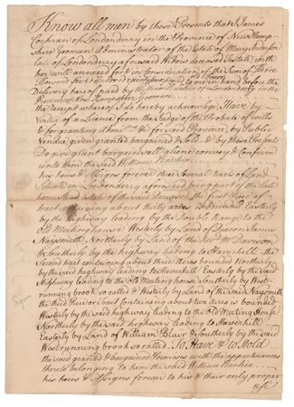 Lot #142 Matthew Thornton Document Signed - Image 1