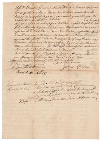 Lot #142 Matthew Thornton Document Signed - Image 2