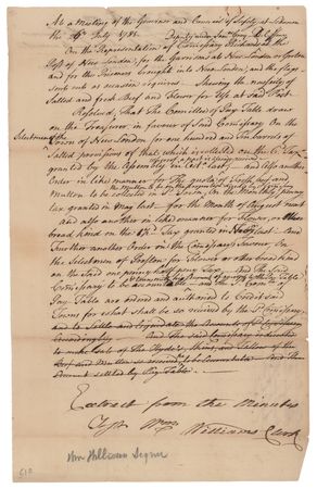 Lot #312 William Williams Document Signed - Image 1