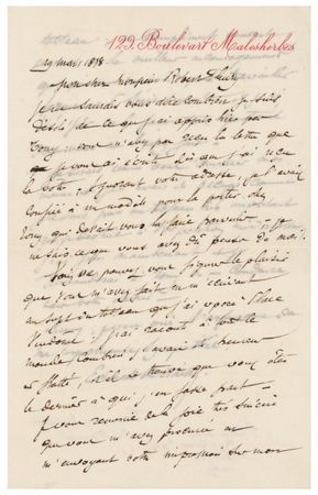 Lot #432 Edouard Detaille Autograph Letter Signed - Image 1