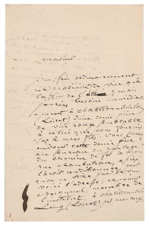 Lot #215 Antoine Cesar Becquerel Autograph Letter Signed - Image 1