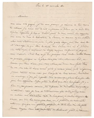 Lot #218 Jean-Baptiste Biot Autograph Letter Signed - Image 1